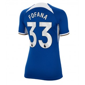 Chelsea Wesley Fofana #33 Replica Home Stadium Shirt for Women 2023-24 Short Sleeve
